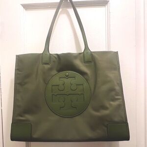 Tory Burch Olive Green Tote Bag